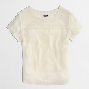Jcrew Cream velvet Top XS